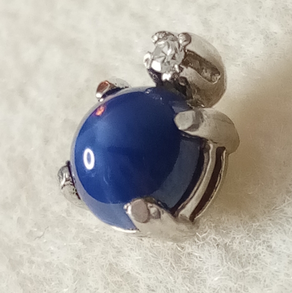 Zales Other - 14kt Gold Blue Star Sapphire & Diamond Tie Pin